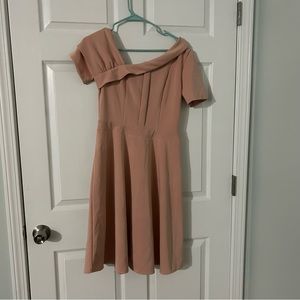 Pink asymmetric dress